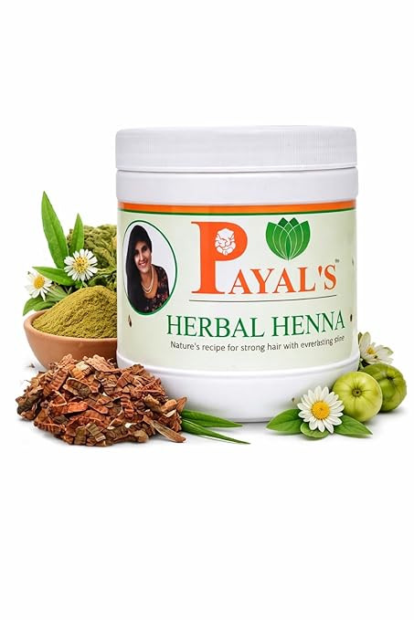 Payal's Herbal Henna Powder for Hair Colour | Natural Mehandi for burgundy colour Hair Coverage | Chemical-Free, Ammonia-Free Hair Dye | For Men & Women | 500g