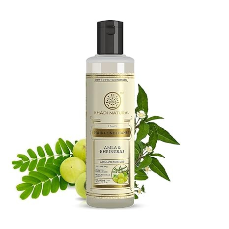 Khadi Natural Amla and Bhringraj Hair Conditioner 210ml, Anti-Hair Fall, Nourishing for Healthy Hair, Paraben and Silicone-Free, Suitable for All Hair Types, 710 millilitre (Pack of 1)