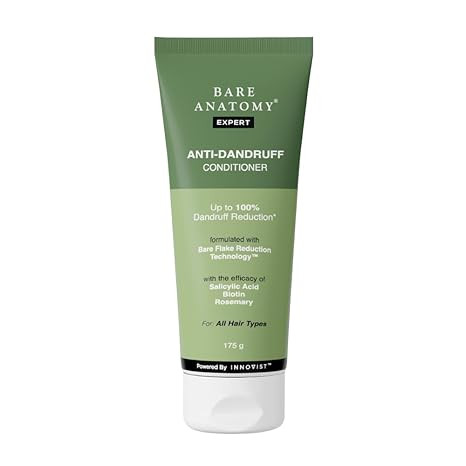 Bare Anatomy Anti-Dandruff Hair Conditioner with Biotin & Rosemary | Removes Flaky Buildup | Moisturizes & Strengthens Hair | Reduces Frizz & Breakage | For All Hair Types | 175gm