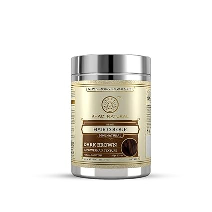 Khadi Natural Dark Brown Hair Colour | Herbal Hair Colour | Natural Hair Powder For Dark Brown Hair | Free From Harsh Chemicals | Suitable For All Hair Types, 1 Count