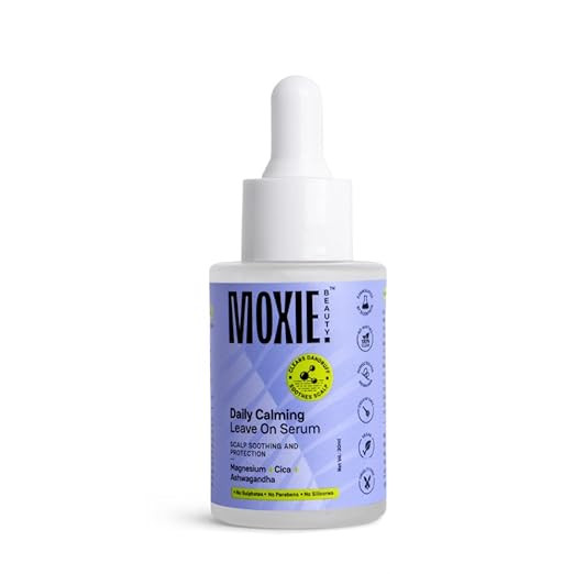 Moxie Beauty Daily Calming Leave-On Anti Dandruff Serum for Men & Women | Dandruff Serum for Scalp with Magnesium, Cica & Ashwagandha | Soothes Itchy, Flaky Scalp & Reduces Dandruff | Paraben, Sulphate & Silicone-Free | 30ml