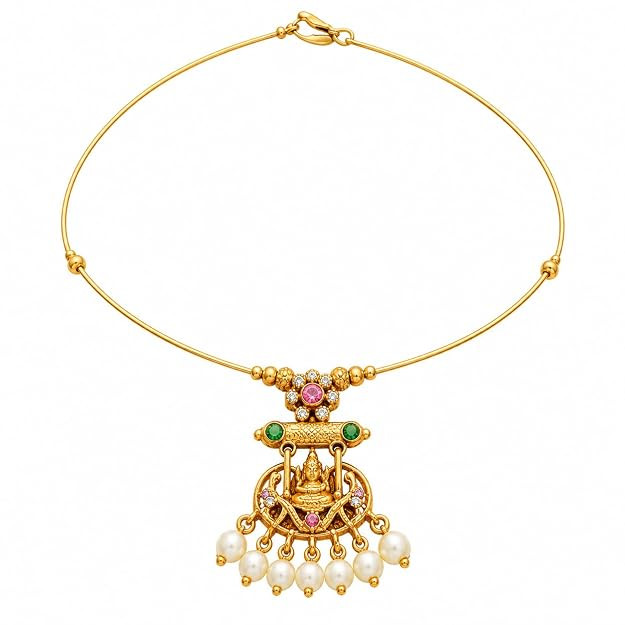 Gold Invisible Chain Necklace for Women & Girls | Transparent Floating Necklace with Gold Plated Pendant Chain | Lightweight Adjustable Fashion Jewelry | Daily Wear, Office Wear & Gifting Options