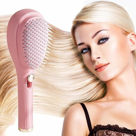 Charmi Electric Hair Straightening Brush | Fast Heating Detangling Hair Comb for Smooth, Shiny & Frizz-Free Hair | Portable Hot Straightener Brush for Women