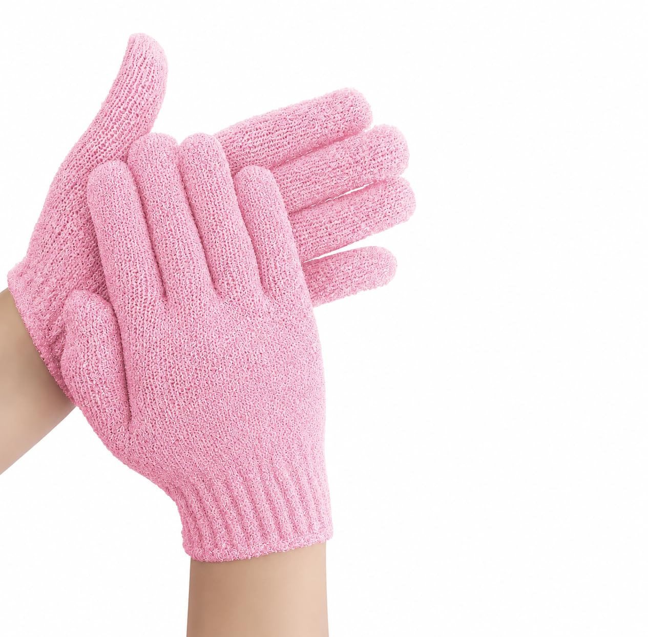 Exfoliating Loofah Bath Gloves – Deep Cleansing Shower Scrub Mitts for Men & Women – Reusable Body Exfoliator Gloves for Dead Skin Removal, Smooth & Glowing Skin(2 pcs)
