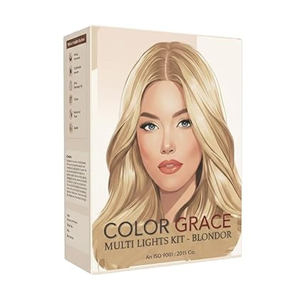 Hair Bleach & Highlighter Kit for Men & Women | DIY Golden Blonde Hair Colour Kit with Bleach Powder, 60ml Developer, Brush & Mixing Bowl | Salon-Style Highlights at Home