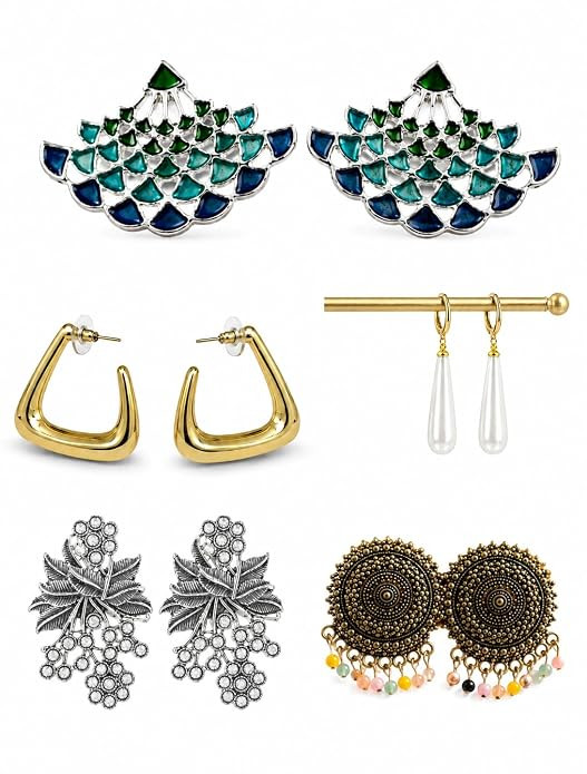 Combo of 5 set of Earring | 5 Unique Designs