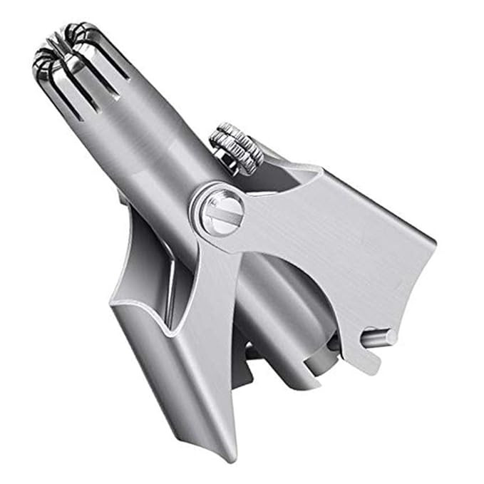 Manual Nose & Ear Hair Clipper Trimmer For Men & Women, Waterproof Portable Stainless Steel Hair Remover, Easy Cleansing and Easy to Carry, Battery Free