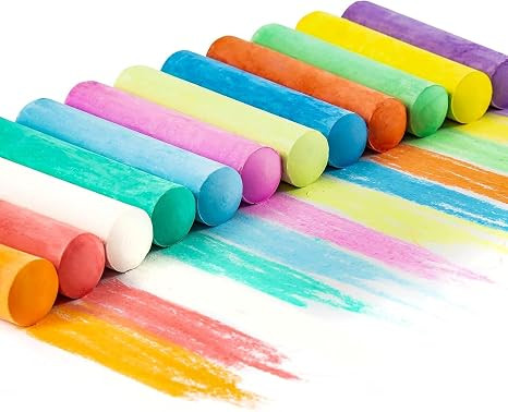 Dustless Chalk Chalkboard Chalk Non Toxic Colored Chalk for Kid and Chalkboard Cleaner for Teacher Blackboard Kid Children Drawing Writing 10pcs (Multicolor) 5 white