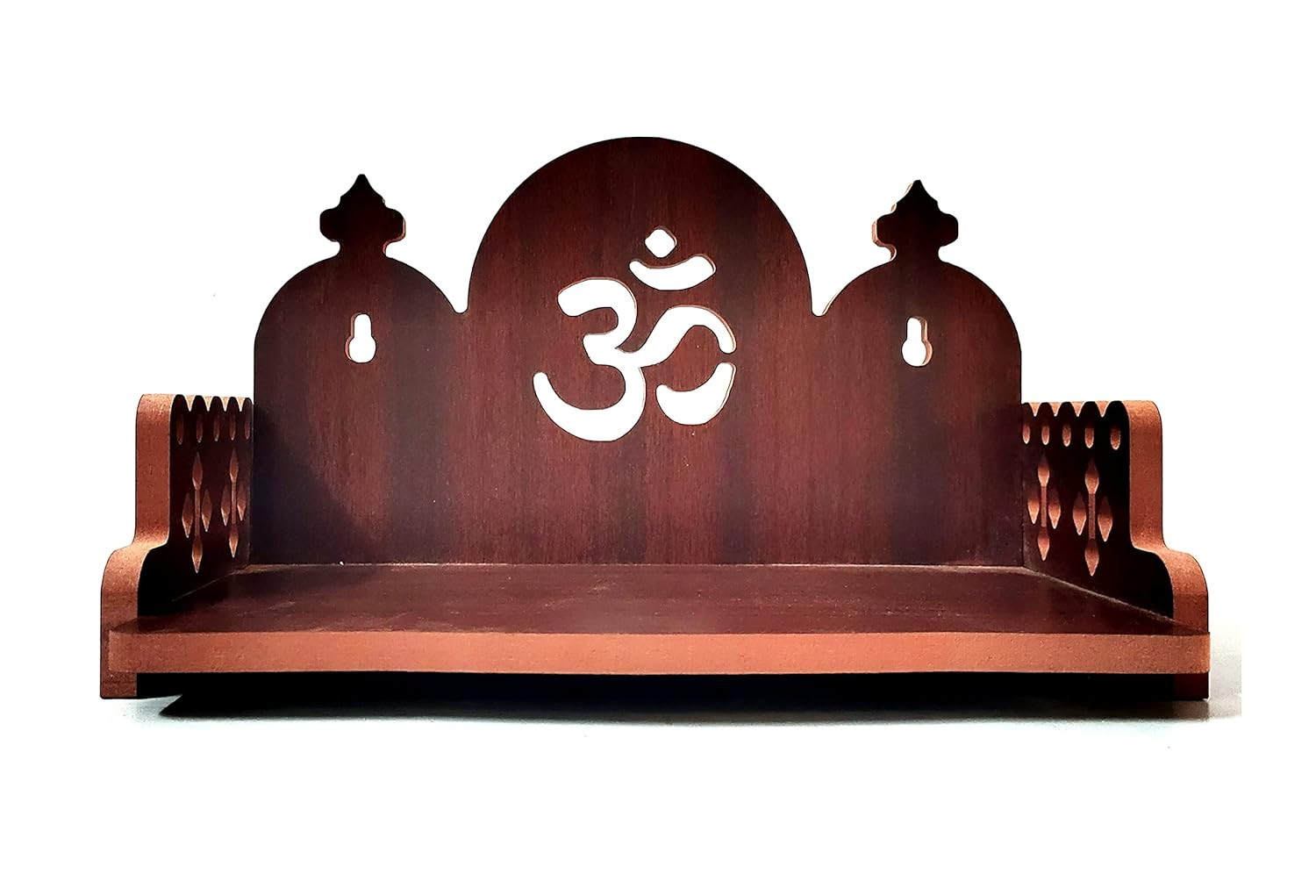 Plywood Small Wooden Temple for Home Office and Shop/Wall Hanging Temple/sinhasan/Pooja mandir/Pooja Stand/Hindola (8 MM Plywood Thickness) (BR_3G)