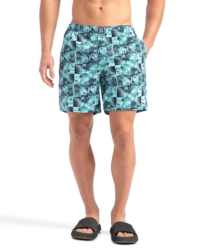 Jockey US57 Men's Super Combed Mercerized Cotton Woven Printed Boxer Shorts with Side Pocket (Prints May Vary)
