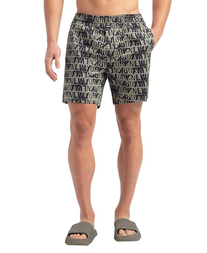 Jockey NY07 Men's Super Combed Cotton Satin Weave Printed Boxer Shorts with Side Pocket