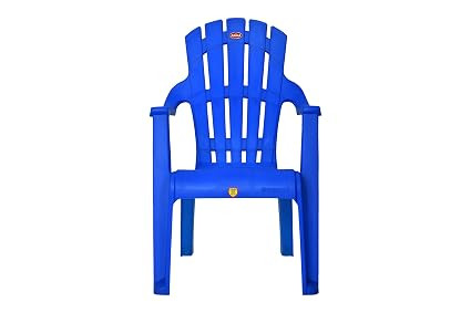 Prima Baby Plastic Chair 124 Modern and Comfortable with Backrest for Study | Play | Desk | Kids with Arms for Home/School/Dining for 2 to 6 Years Age. (Set of 1, Blue)