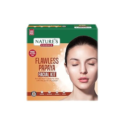 Nature's Essence Flawless Papaya Facial Kit 3 Use, White, 1 count, 60 gm