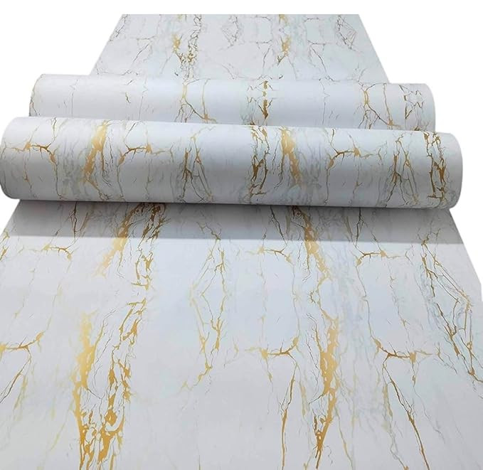 Self Adhesive Wallpaper Waterproof Vinyl Stickers Wooden Door Wardrobe Desktop PVC Wall Papers - 18''x 120'' inch