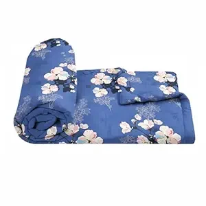 220 GSM Microfiber Blanket Single Bed for Winter Reversible AC Comforter/Blanket for Winter/Quilt/Duvets for ac Comforter Single Bed Size (228 X 152 cm) Blue