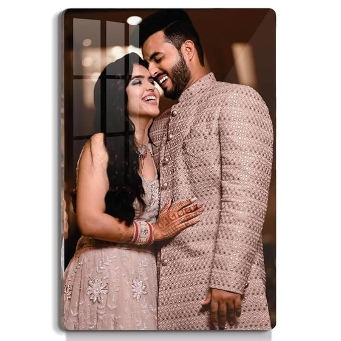 Customized Transparent Acrylic Photo Frame 18x12 Inch | Square Personalized Picture Frame with Photo | Stylish Wall Decor Gift for Couples, Birthday & Anniversary