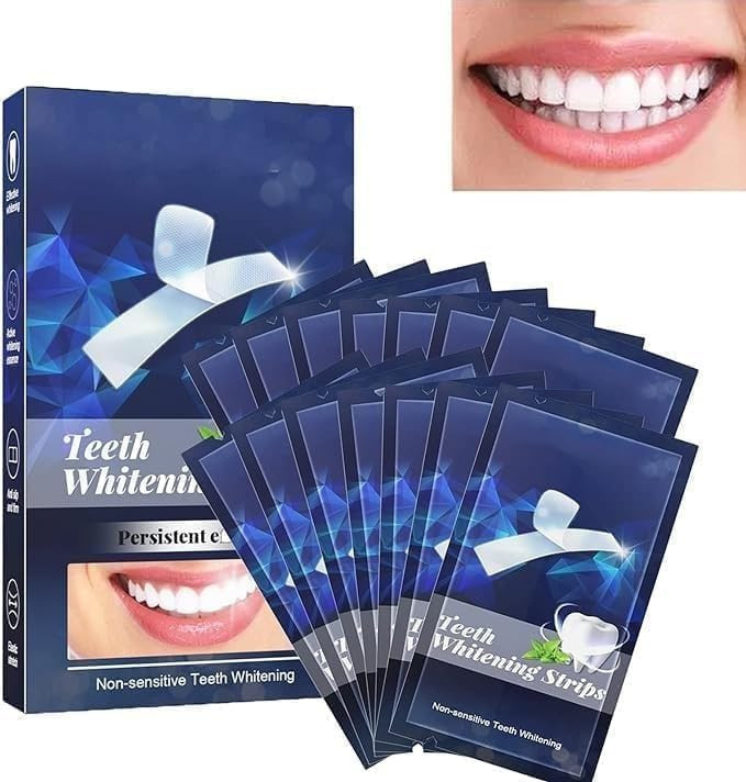 Advanced Teeth Whitening Strips Gentle for Sensitive Teeth, Professional Effect to Remove Stains, Teeth Whitening (14 PCS = 7 Pair)
