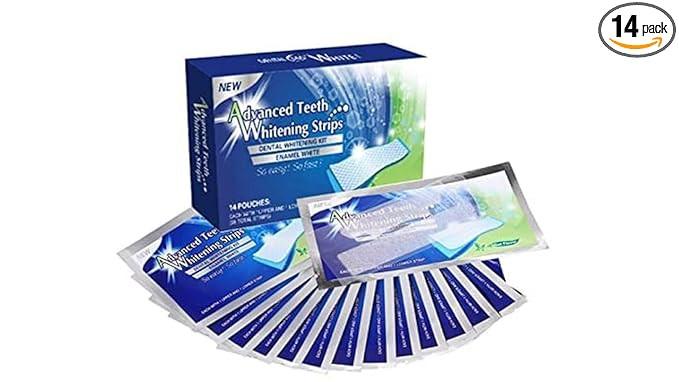 UrbanProduct Advanced Teeth Whitening 14 Strips Gel Care Oral Hygiene Dental Bleaching Tooth Whitening Professional Effect to Remove Stains for Oral Care Men & women