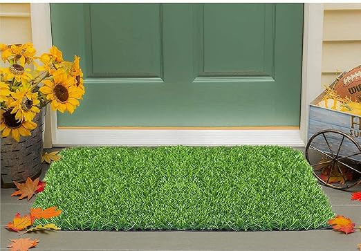 rtificial Grass Mat for Outdoor Balcony Decor|(16"x24")|Green Lawn Floor Carpet Living Room|Outdoor Carpet Waterproof (Natural Green), Artificial Grass