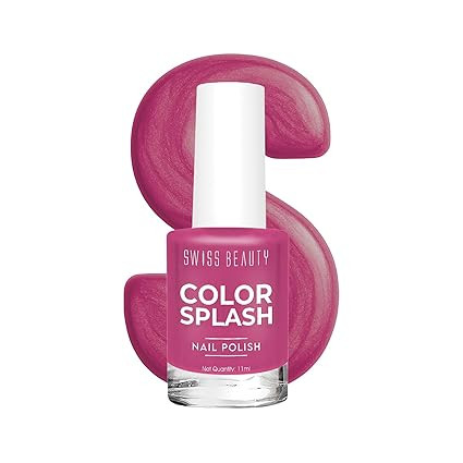 Swiss Beauty Color Splash Nail Polish - Long-Lasting, Glossy - 11 ML, Cherry Sorbet