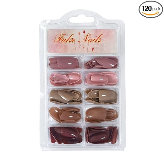 120Pcs Artificial Nails Extensions Kit | 5 Color False Nails For Girls, Women At Parties, Weddings, Dates And Daily Wear