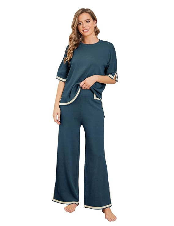 Womens Solid Designer Lycra Night Suit & Track Suit with Modern Fit Perfect for Gym, Jogging, Sports, Travel & Nightwear Quality, Stylish Comfortable Clothing Set (IN, Alpha, L, Regular, Teal)