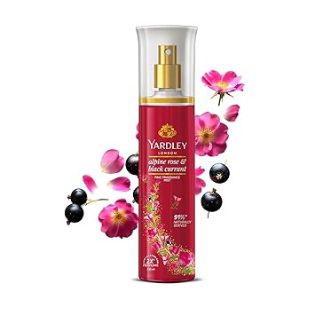 Yardley London Alpine Rose & Black Currant Fine Fragrance Mist Spray| 2X Perfume Spray For Women| 91% Naturally Derived| 135ml