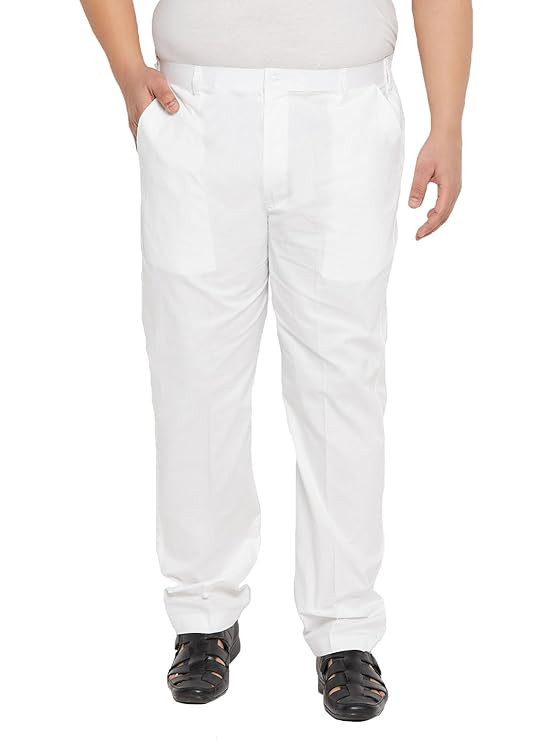 Men’s Plus White Pyjama | Comfortable Ethnic Bottom Wear for Weddings & Festivals