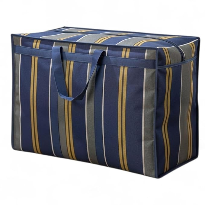 Large Size Storage Bag with Strong Handles | Heavy Duty Fabric Cloth Organizer for Clothes, Blankets & Saree | Multi-Purpose Jumbo Storage Duffel Bag for Travel, Shifting & Household UseGENEROUS CAPACITY: Large 145-litre storage bag with spacious dimensio