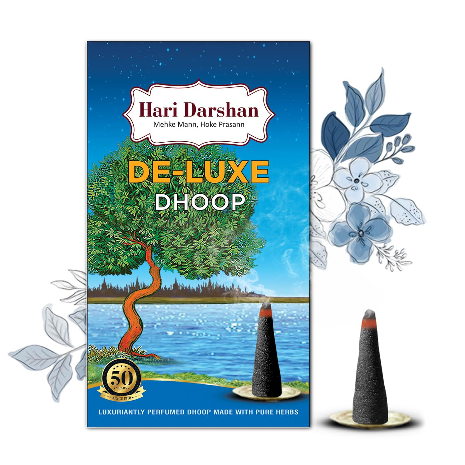 Hari Darshan Deluxe Wet Dhoop Sticks – 240 Sticks | Non-Toxic, Herbal & Natural Fragrance | Includes 12-20 Sticks Per Pack | Long-Lasting & Soothing Aroma for Puja, Meditation & Relaxation