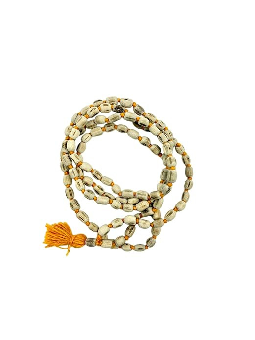 Tulsi Japa Mala with Beads for Meditation Prayer Chanting | Tulsi Jaap Mala for Spiritual Worship Temple Pooja Mindfulness Rituals | Pack of 1