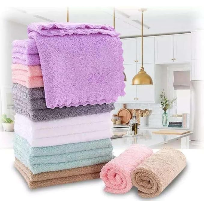 Trendy Face Towel – Set of 12 (25x25 cm, Multicolor) Rumal/Handkerchief/Hanky Set for Women, Kids and Newborn Babies | Ultra-Soft, Quick Dry, Absorbent | Small Towel for Hand & Face Wash