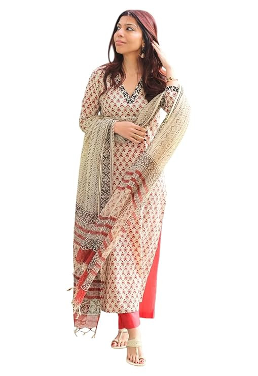 Women’s Viscose Rayon Kurta Set with Dupatta, Traditional Ethnic Wear