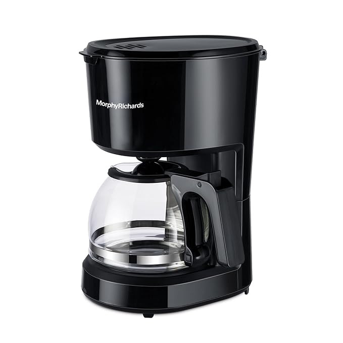 Morphy Richards Europa Drip Espresso Coffee Machine|600W Drip Coffee Maker|6-Cups Capacity|Anti-Drip Function|Dry Heat Protection|Warming Plate|2 Years Product Warranty|Black