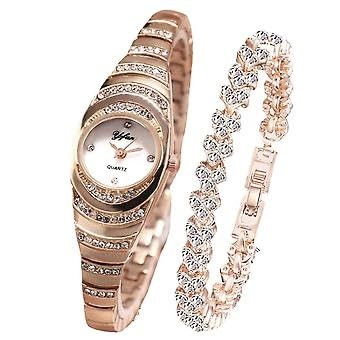 M3 Trader Fashion Trend Luxury Women’s Bracelet Quartz Watch with Matching Bracelet – Elegant Small Dial Wristwatch Set for Girls & Women, Stylish Gift Watch