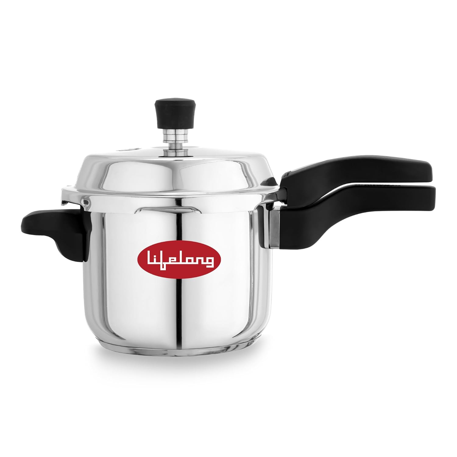 Lifelong 3 Litre Triply Stainless Steel Pressure Cooker for Kitchen | 2.5mm Thickness | Gas & Induction Compatible | Fast & Even Heating | Spillage Control Lid |Easy to Clean Wide Base | BIS Certified