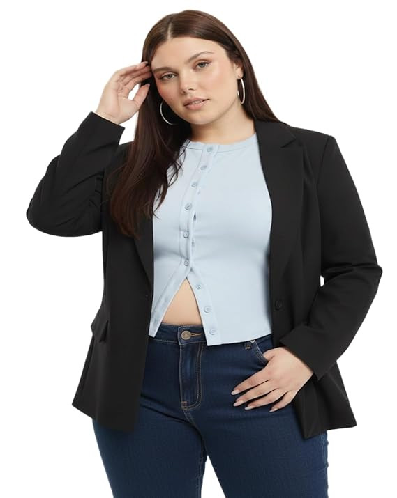 Women's Blazer | Stylish Formal Casual Office Coat for Girl's and Ladies|Black Blazer for Women |8