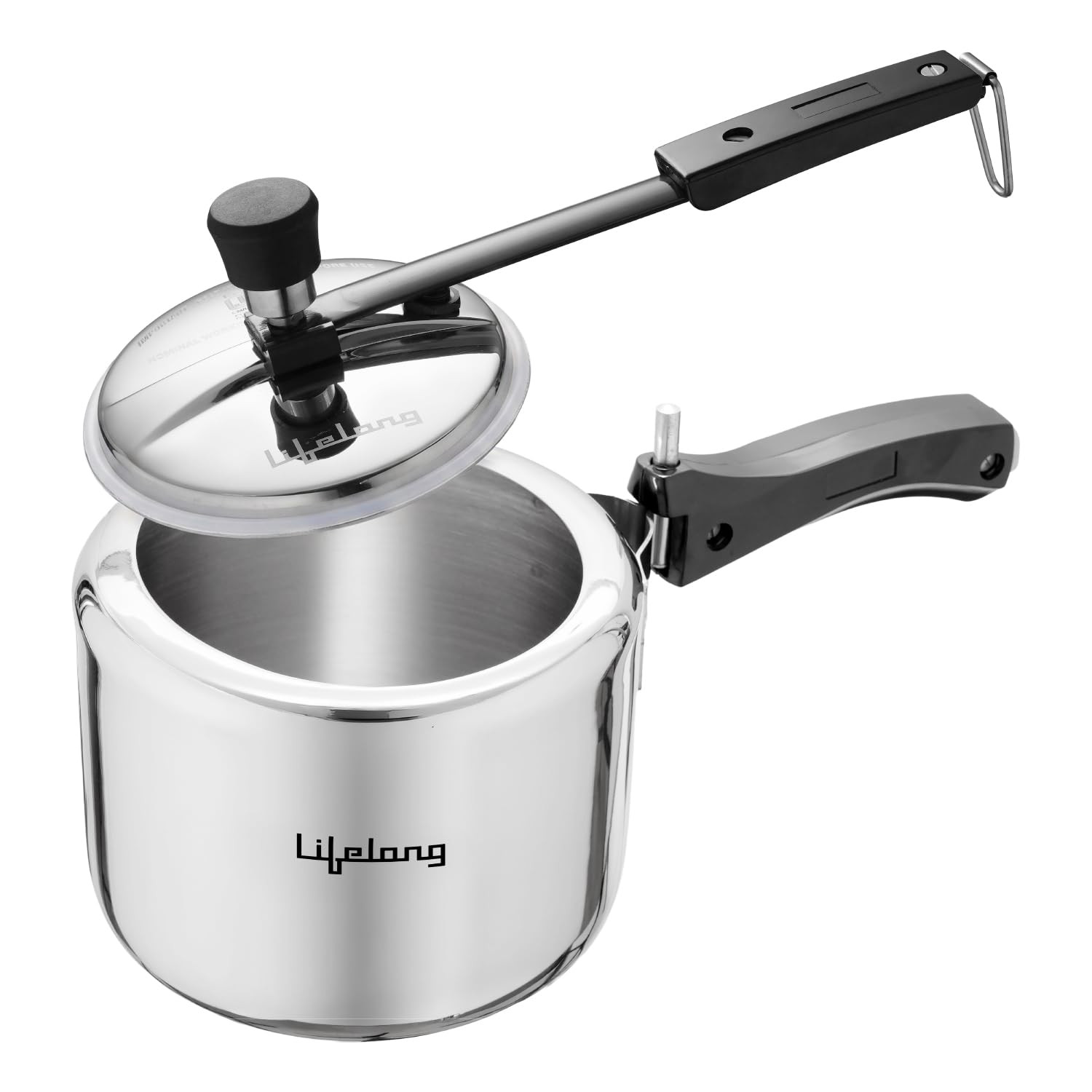 Lifelong 5L Stainless Steel Pressure Cooker | Inner Lid Design with Silicone Gasket | Induction & Gas Compatible | 1.2mm Thick | Leak-Proof, Durable, Rust-Resistant Body | ISI-Certified