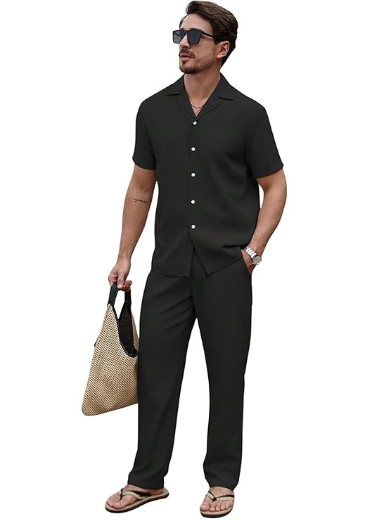 Men's Cotton Night Suit Pajama Sets | Night Pants for Man | Co-ord Set for Men |Modern Loungewear (2058)