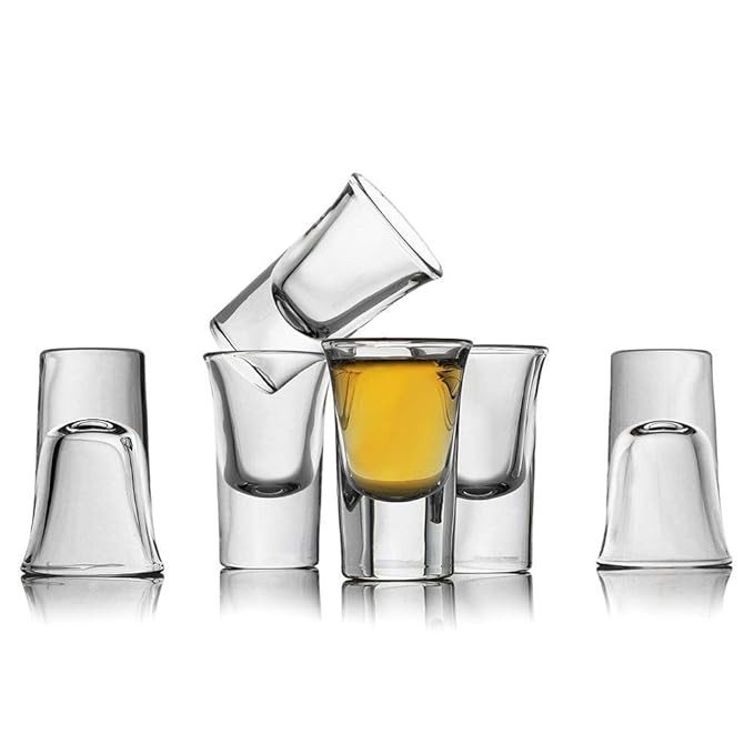 Perfect Shot Glass for Party Bar, Vodka & Tequila Cocktail 30 ML,Clear Glasses Bars Restaurants,Kitchen,Home (Set of 6)
