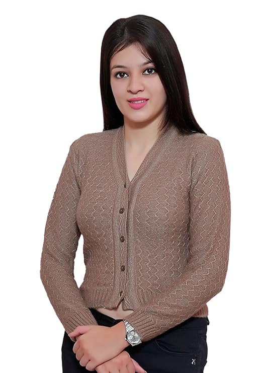 Women's Wool V-Neck Sweater Blouse