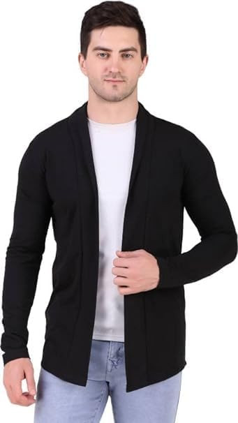 Men’s Cotton Shrug | Open Full Sleeve Shawl Cardigan for Men, Best for Casual Wear