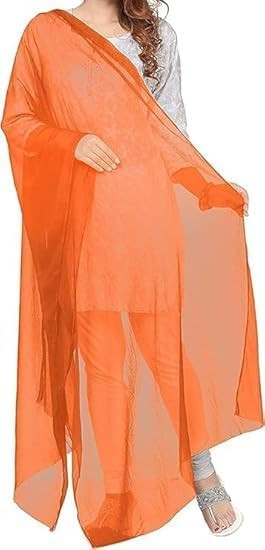 2.50 Meters Solid Chiffon Dupatta, Lightweight Designer Chunni, Scarf for Ethnic Wear, Casual Wear -