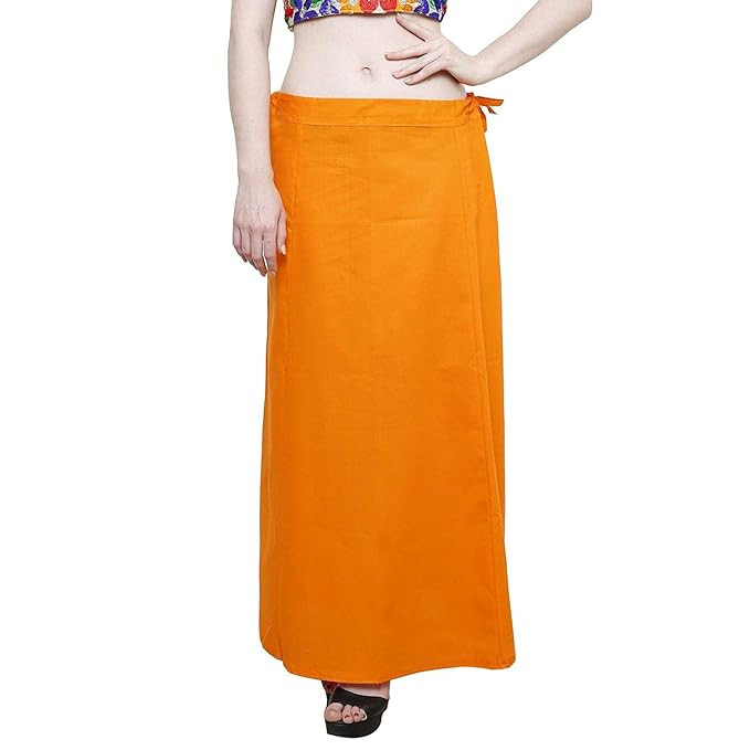 Women's Cotton Petticoat Saree Cotton Underskirt Adjustable Waist, Breathable & Comfort Fit Soft Inskirt for Sarees