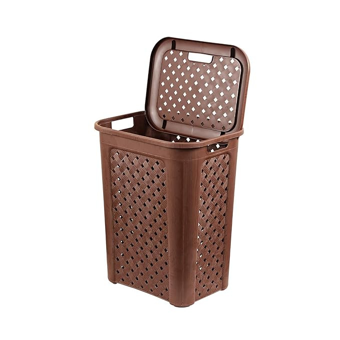 Laundry Magic Mover Mini - Foldable Laundry Basket with Wheels & Handles. Breathable storage organizer for clothes, toys & daily essentials. Mini White.