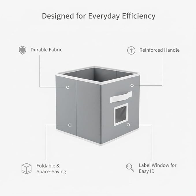 Wardrobe Organizer for Clothes with Metal Frame Rectangle Storage Baskets for Clothing Fabric Storage Box with Handles Shelf Basket for Storage Clothes Pants Jeans Sweater