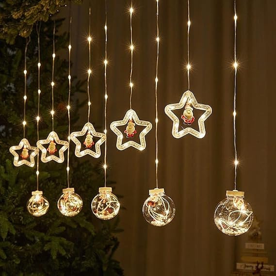 5 Star 5 Ball Decorative String Lights | Warm White Fairy Lights for Diwali, Christmas, Parties, Weddings, Festivals & Home Decor | Ideal for Indoor Outdoor Decoration