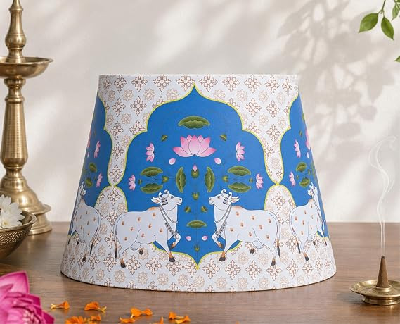 Lampshade - Large 14 Inch Shade for Floor and Table Lamps - Premium Water Resistant Canvas Fabric - Superior Light Diffusion