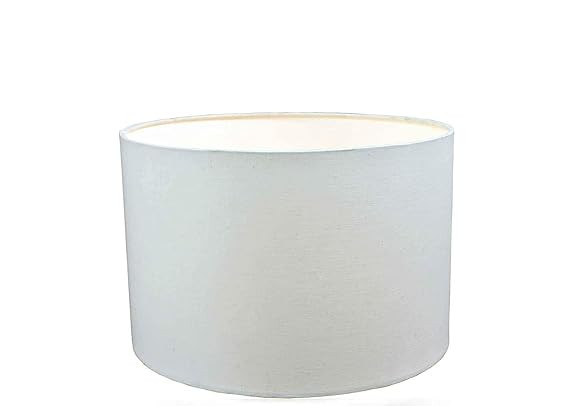 Floor Lamp Shades Cotton Fabric Modern Design 12" Inches | Burlap Crafts Table And Floor Lamps Only Shades Without Lamp, Red, (12"x12"x8") (Off White)