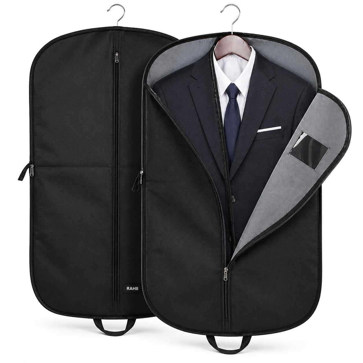 piece suit cover, Blazer cover, coat covers with zip for wardrobe storage of suit, jacket, garments, sweaters, saree, pant organizer (hanger not included)
